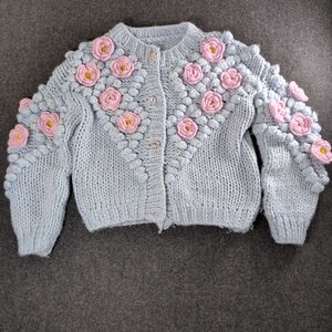 Floral Chunky Knit Women Sweater